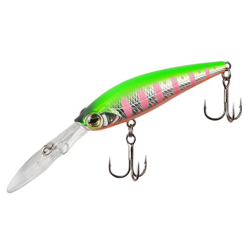 Stainless Steel Long Tongue Mino Live Bait for Bass-Deep Diving Floating Scuba Mandarin Fish Road Fake Bait Long Throw – Lure – view 1