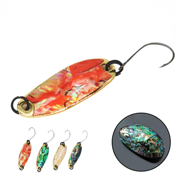 Lure Metal Bass Artificial Hard Bait with Horse Mouth Sequin Willow Leaf Design Single Hook for Stream Fishing – Metal Jig – view 1