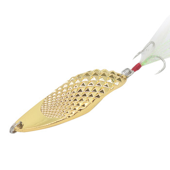 Horse Mouth Sequins Lure Fake Bait Leech Beak Bass Black Fish Reinforced Spoon Single Hook Zinc Alloy Lure Minnow Artificial – Metal Jig – view 1