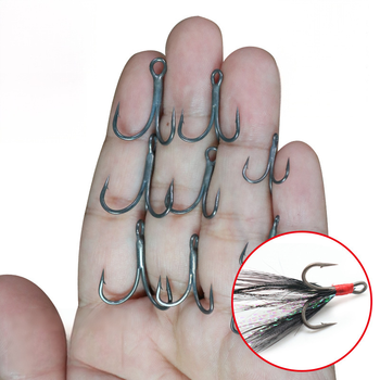 Treble Hooks, 3X Reinforced Titanium Teflon Coated Fishing Hooks, Pre-Tied Black Gold Steel Treble Hooks Wholesale – Hooks – view 1