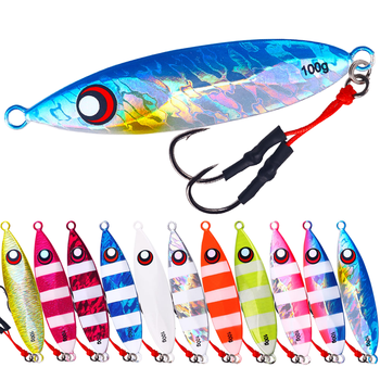 New Laser Glow Metal Jig Lure Heavy Weight Sinking Double Hook Fall Fishing Bait – Metal Jig – view 1