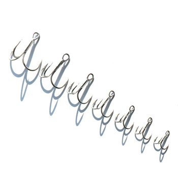 Aojin Triple Reinforced Barb Blood Groove Treble Hooks with Anti-Corrosion Rust-Resistant Plating for Saltwater Fishing 50 Pack – Hooks – view 1