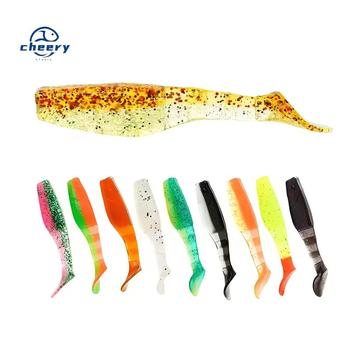 CHEERY Cross-border PVC Soft Bait T-tail Lure Bait for Mandarin Fish Bass Mouth-raising Outdoor Fishing Gear 8 Pack Wholesale – Soft Lure – view 1