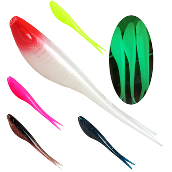 120mm 10g High Elastic TPR Fork Tail Soft Lure, Bite Resistant Floating Dual Color TPR Bait – Soft Lure – view 1