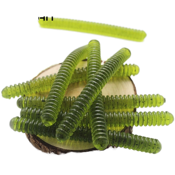 9.5cm 5.5g Long Threaded Soft Plastic Worm, Green Bionic Lure Soft Fishing Bait – Soft Lure – view 1