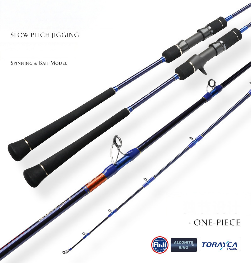 Lant Single-Section Heavy-Tackle Slow-Jigging Rod Full-Action Saltwater Boat Fishing Carbon Rod 1.77-1.83m Straight – Fishing Rod – view 3
