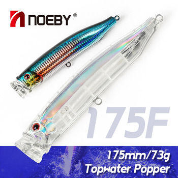 For Nobby 175mm73g ABS Topwater Popper Artificial Hard Bait Wave Climbing Golden Gun GT Luya Bait Without Hooks Fishing Gear – Popper – view 1