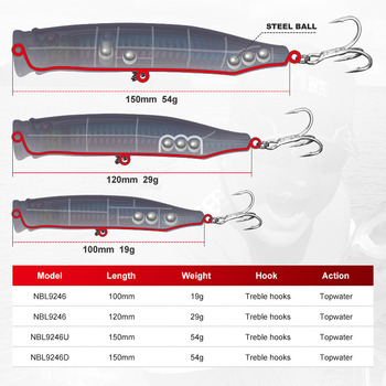 For Nobby Sea Fishing Wave Climbing Luya Bait 10cm19g ABS Popperlure Artificial Hard Bait for Saltwater Fish – Popper – view 1