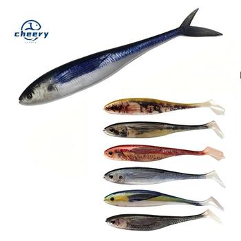 CHEERY 11g 125mm New Soft PVC Lure for Saltwater Fish Catfish Midwater Bait 3D Printed Pinfish Artificial Fishing Bait Wholesale – Soft Lure – view 1
