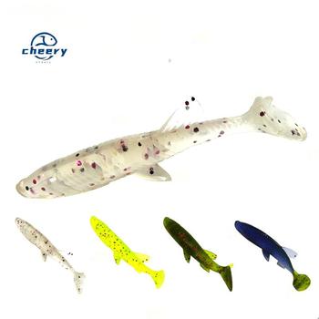 CHEERY SO013 7cm 5.5g 4pcs/bag Artificial Soft ABS Topwater Baits with T-Tail for Float & Sea Fishing – Soft Lure – view 1