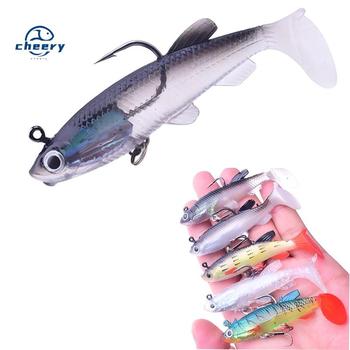 CHEERTY Catfish Carp 9cm 14g Silicone Soft Bait T-Tail Sinking Minnow Lure Hooks Tasmanian Devil Artificial River Lake – Soft Lure – view 1