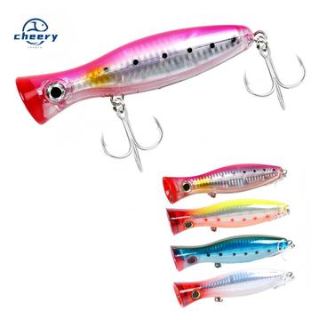CHEERY 12.5cm 40g ABS Plastic Floating Big Popper Hard Bait Fishing Lure for Ocean Boat River Lake Stream Fishing – Popper – view 1