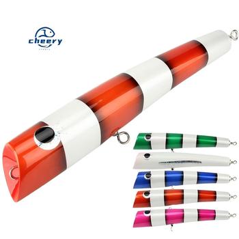 CHEERY 120g24cm Wooden Popper Lure for Saltwater Fish & Trout Floating Offshore Boat Trolling Artificial Hard Bait Without Hooks – Popper – view 1