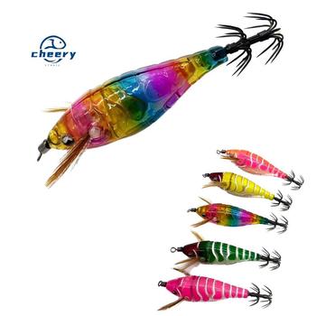Cheery 7.5cm Glow Horizontal Shrimp Squid Lure ABS Sea Fishing Bait with Hooks for Saltwater Fish – Hard Lure – view 1