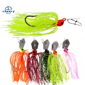CHEERY High Quality 8CM 11.4G Chatterbait Lure 120mm Spinner Jig with Rubber Skirts for River and Stream Fishing – Soft Lure – view 1