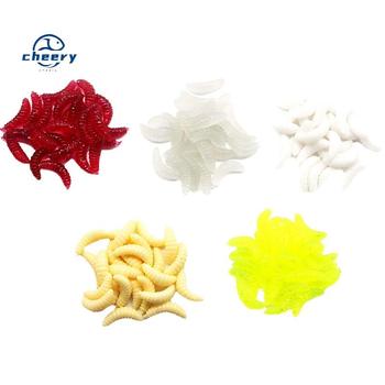 CHEERY Bulk Artificial Soft Bait Insect Bait Mixed Colors River Fishing Lures for Bass Crappie 2.4cm 0.4g – Soft Lure – view 1