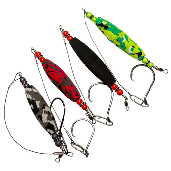 Cross-border 3 Inch High Visibility EVA Foam Float with Hook, 4PCS Stainless Steel Wire Float Fishing Line Kit – Hooks – view 1
