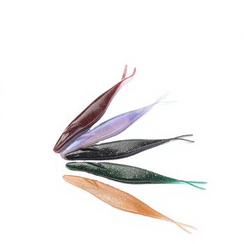 Fork Tail Stainless Steel Artificial Soft Bait 6-Piece Hookless for Sea Fishing Bass & Mandarin Fish Beak Bambos – Soft Lure – view 1