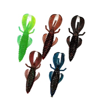 Soft Shrimp 8cm 4.7g Obstacle Artificial Soft Bait Stainless Steel Submerged Bionic Lure Cross-border Wholesale – Soft Lure – view 1