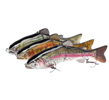 Trout Shaped Multi-jointed Swimbait, Sinking Long Cast Bionic Hard Lure for Topmouth Culter Bass Yellowcheek – Soft Lure – view 1