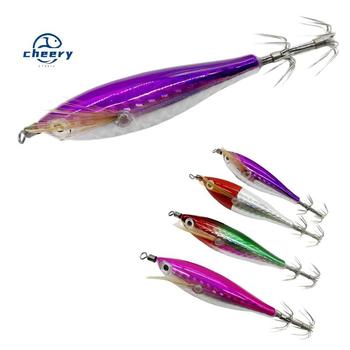 CheeryWood ABS Shrimp Lure Floating Squid Hook Egi Jigging Octopus Cuttlefish Bait Ocean Boat Fishing Sea Fishing – Metal Jig – view 1