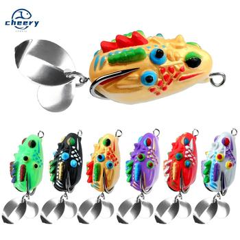 CHEERY 3.5cm 5.4g Silicone Topwater Lure for Salmon & Catfish Barbed Hooks Artificial Soft Bait for Lake/Stream/Ocean Fishing – Soft Lure – view 1