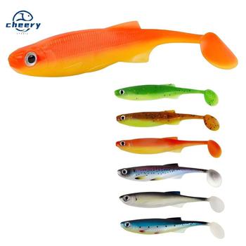 Cheery 100mm 7.5g Soft Fish Lure Custom Colors 3pcs Pack for Ocean Boat Lake Stream Fishing – Soft Lure – view 1