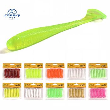CHEERY High Quality 70mm Soft Shad Fishing Lures 20pcs/Bag in 10 Colors T-Tail Artificial Soft Bait for River and Lake Fishing – Soft Lure – view 1