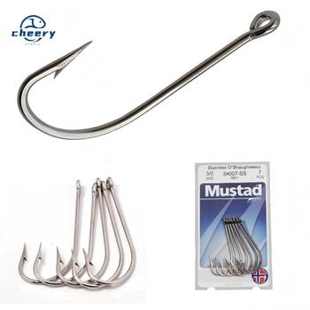 CHEERY 100% Stainless Steel O'shaughnessy 8-8/0# Long Shank Barbed Circle Hooks 34007SS for Saltwater and Fly Fishing – Hooks – view 1