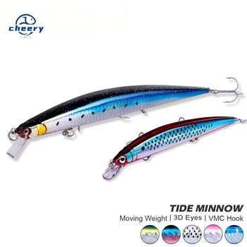 CHEERY Lure Big Minnow Floating Stainless Steel Artificial Hard Bait with VMC HooksEffective for Bass Snakehead Sander – Minnow – view 1