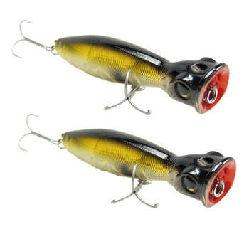 CHEERY High Quality 100mm 17g Printed PVC VMC Hook Popper Lure for Bass Action Topwater in River Lake Stream – Popper – view 1