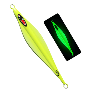 CHEERY 160g~400g Luminous Slow Jig Metal Fishing Lure Lead Plated Iron Jig Airplane Shape Long Cast Slow-Fall Jigging Bait – Metal Jig – view 1