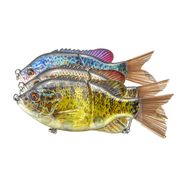 CHEERY Swimbait with Fiber Tail Lifelike Gliding Action ABS Hard Plastic Body Fishing Lure for Ocean Boat & River Use – Soft Lure – view 1
