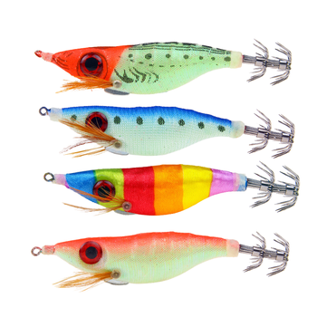CHEERY Hot Selling Luminous Big Eye Squid Jig, 10cm 9g Feather Bionic Hard Shrimp Lure Fishing Tackle – Metal Jig – view 1