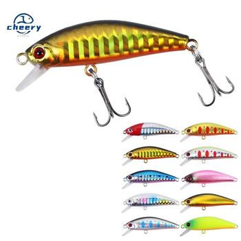CHEERY Artificial Hard Bait Lure Multicolor 56 Mm1.3g Round-Head Sinking Minnow Short Lip Lead Insert Treble Hook Sea Fishing – Minnow – view 1