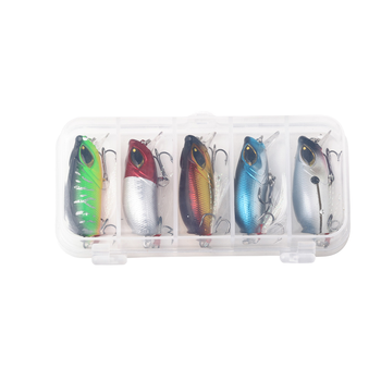 6 Colors 3D Vibration Metal Jigging Lures 55mm 7g-20g Bass Trout Marlin Saltwater Fishing Lures with Hooks – Metal Jig – view 1