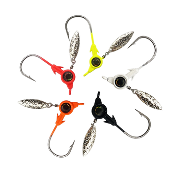 CHEERY New Arrival Colorful Big Eye Jig Head with Spinning Blade, 3.5g 5g 7g 10g Fishing Jig Hooks Wholesale – Metal Jig – view 1