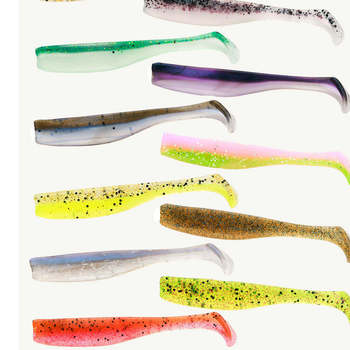 Cheery New Arrival TPR 70mm 2.3g Soft Fishing Paddle Tail Lure Slim Swim Bait T Tail Trout Lure – Soft Lure – view 1