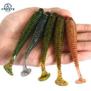 CHEERY 12cm 8.5g Cheery 3D Eyes Paddle Tail Swim Baits Artificial Soft Bait Fishing Lure for Marlin Perch for River – Soft Lure – view 1
