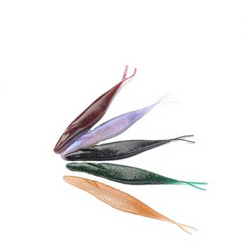 Fork Tail Stainless Steel Artificial Soft Bait 6-Piece Hookless for Sea Fishing Bass & Mandarin Fish Beak Bambos – Soft Lure – view 1