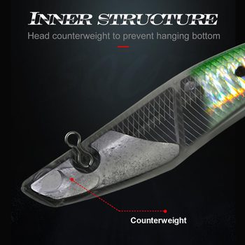 Wholesale Bionic Multi-Hook Artificial Soft Bait Rubber Mesh Luminous Shrimp Squid Jigs Crankbaits for Saltwater Fish Sea – Soft Lure – view 1