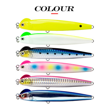 Hard Bait Artificial Pencil Lure Sea Fishing Slow-Sinking Twitch-and-Stop Action 130mm 26g for Sea Bass – Pencil – view 1
