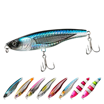 125mm 80g High Quality Hard Bait Big Game Saltwater Bass Fishing Bait Casting Topwater Plastic Stickbait Pencil Lure – Popper – view 1