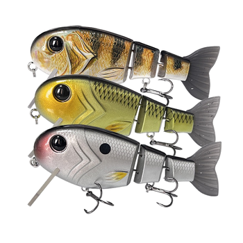 Floating Multi-Jointed ABS Hard Lure with Soft Tail 12.5 cm / 50 g for Drift Fishing in Lakes Rivers Streams Pike – Soft Lure – view 1