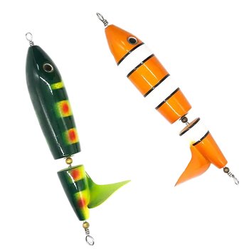 SEASKY HW15 60g 6-Inch Wood Fishing Lure Multi-Jointed OEM Popper Lake Trout Floating Real Wood Body for Marlin – Popper – view 1