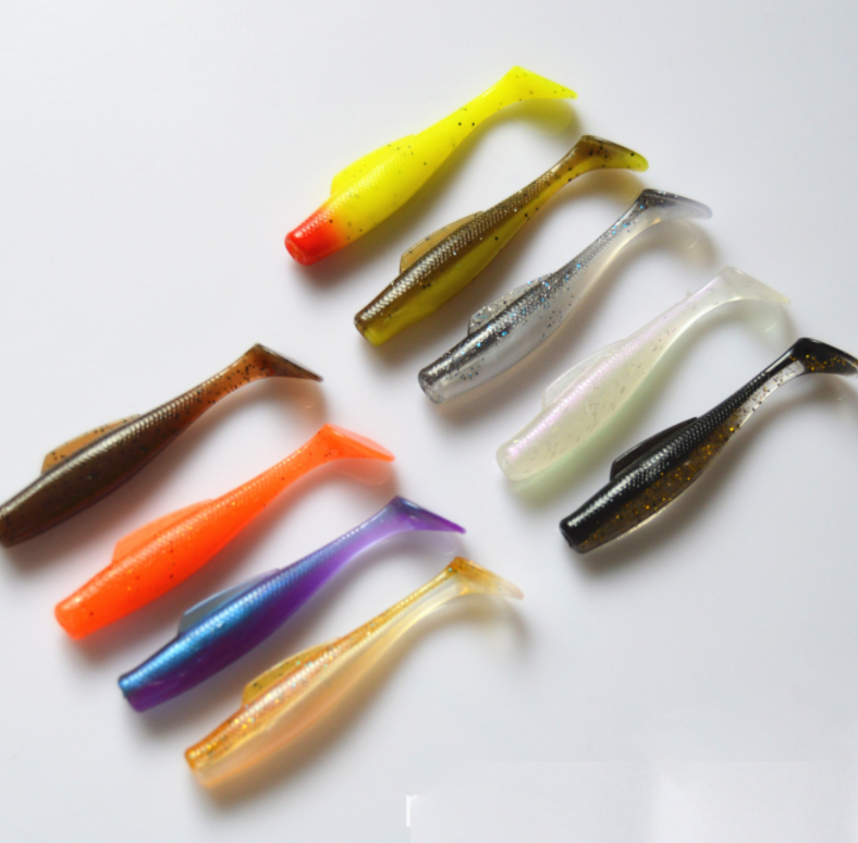 6 Pieces Per Bag Multi-Color PVC & ABS Hard Bait Fishing Lures T-Tail with Bass Hooks for Zander River Lake & Stream Fishing – Hard Lure – view 3