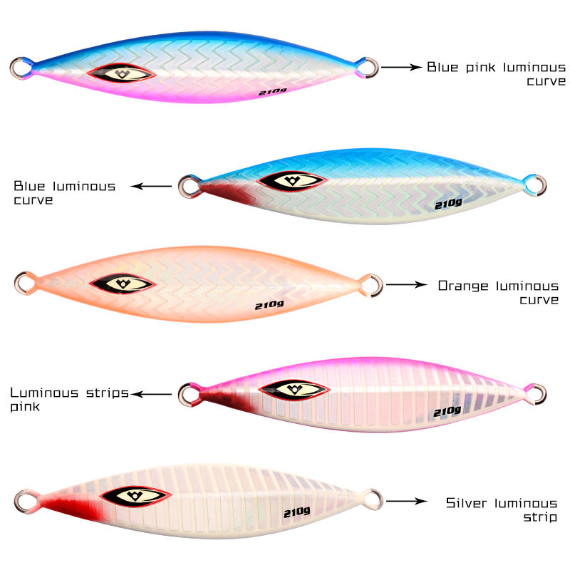 Funadaiko Custom 260g Lead Glow Jig Lures for Bass & Marlin Ocean Boat Fishing Artificial Hard Bait for Saltwater Fish – Hard Lure – view 3