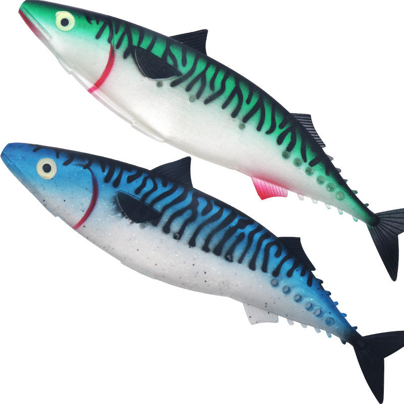 18cm 50g Soft PVC Bionic Bait Lure for Ocean Boat Fishing-Sea Bass Tuna Mackerel Marlin Pike & Zander Bottom/Mid/Topwater – Soft Lure – view 1