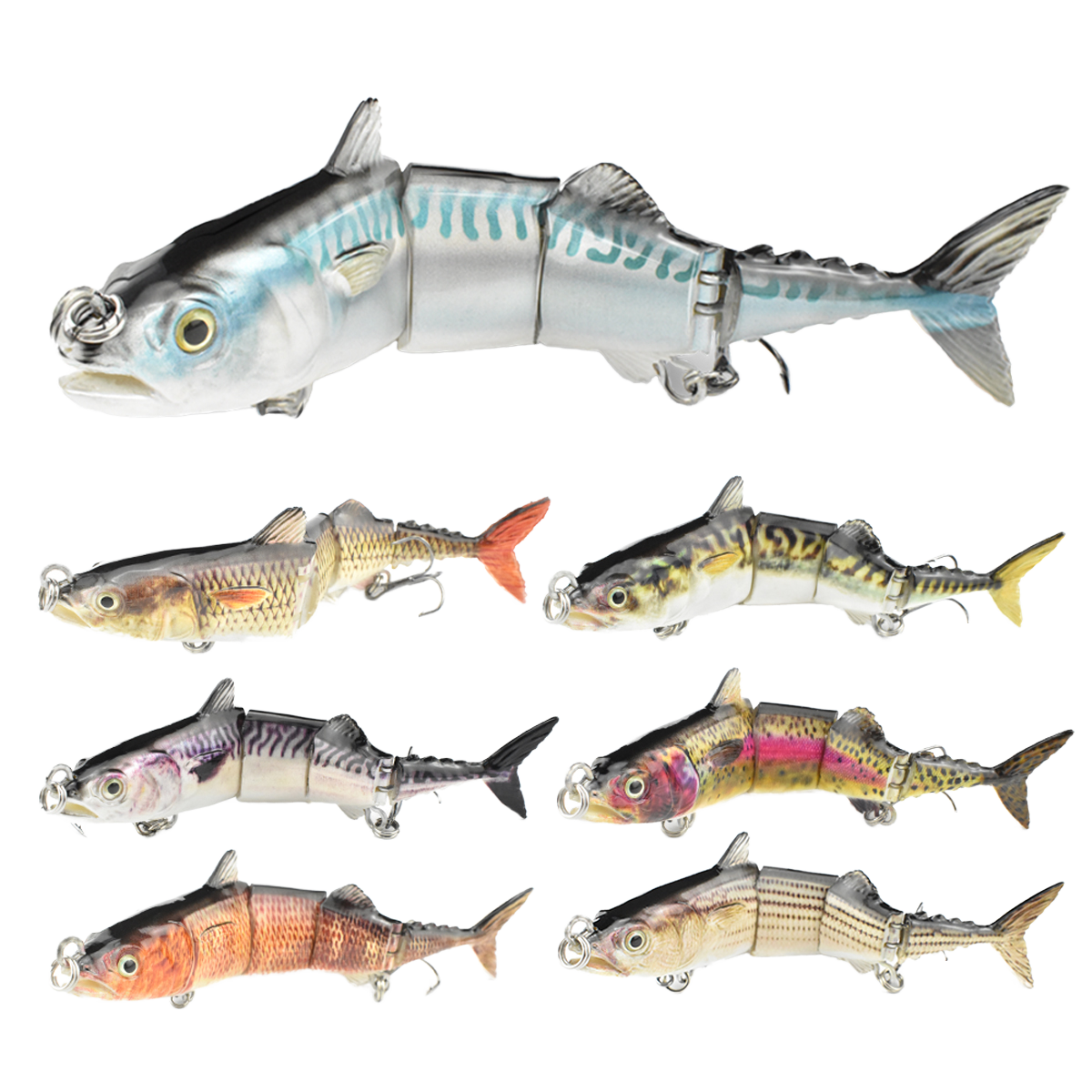 OEM 155mm 47.4g Two Section Built-in ABS Material Trout Lures Hard Bait Jointed Swimbait Segmented Ocean Fishing Saltwater Fish – Hard Lure – view 1