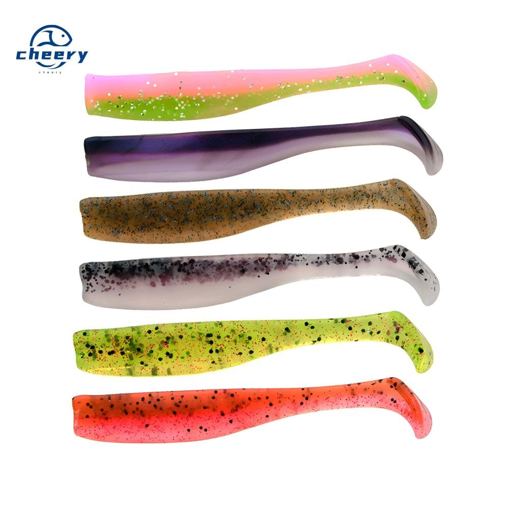 Cheery New Arrival TPR 70mm 2.3g Soft Fishing Paddle Tail Lure Slim Swim Bait T Tail Trout Lure – Worms & Grubs – view 1